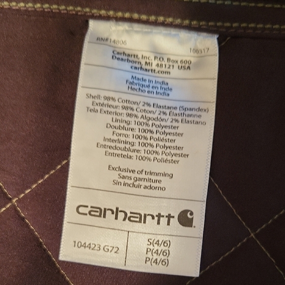 Carhartt Women's Rugged Flex Relaxed Fit Canvas Insulated Vest Size Small Basil - Picture 8 of 9